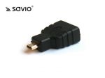 . Adapter HDMI Savio CL-17 HDMI A żeńskie - micro HDMI męskie