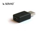 . Adapter mini USB-B Savio CL-13 5-pin żeński – USB-A męski, standard USB 2.0